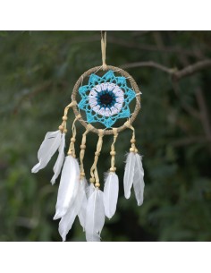 Attrape-rêves macramé bleu – Sérénité légère