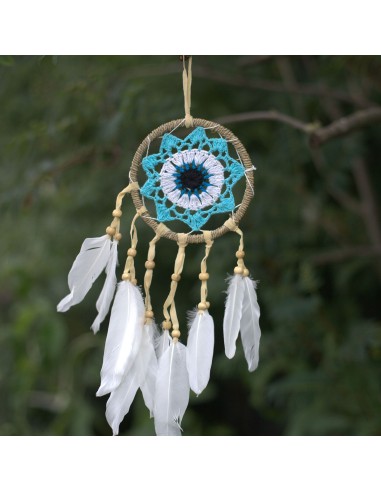 Attrape-rêves macramé bleu – Sérénité légère
