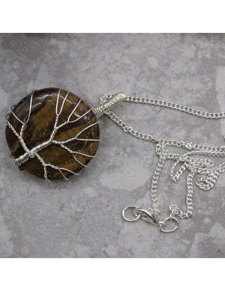 Collier Arbre de Vie en œil de tigre – Confiance