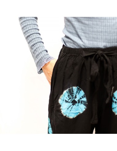 Pantalon d’intérieur style japonais – Noir & bleu (M)