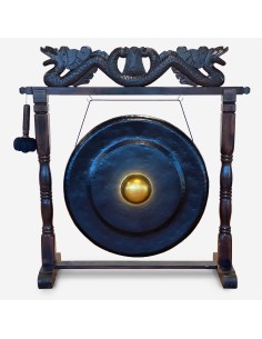 Grand gong de méditation avec support