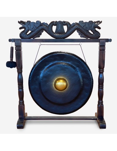 Grand gong de méditation avec support