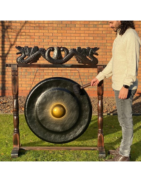 Grand gong de méditation avec support