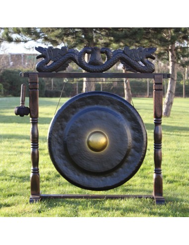 Grand gong de méditation avec support