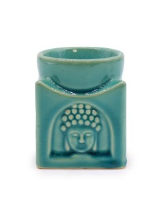 Brûle-parfum Bouddha carré – Turquoise clair