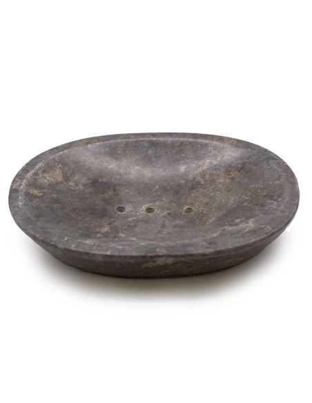 Porte-savon classique en marbre – Gris ovale