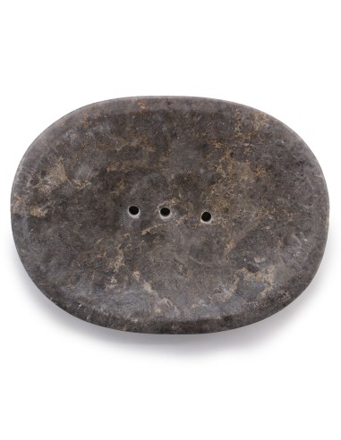 Porte-savon classique en marbre – Gris ovale
