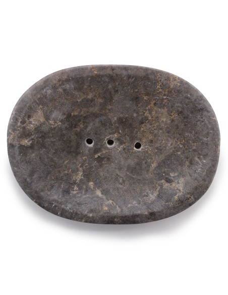 Porte-savon classique en marbre – Gris ovale