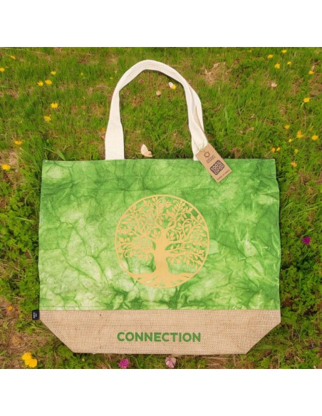Sac naturel en coton – Arbre de Vie «?Connexion?»