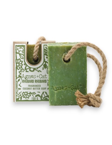 Savon avec corde – Rhubarbe