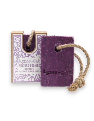 Savon avec corde – Pivoines pressées