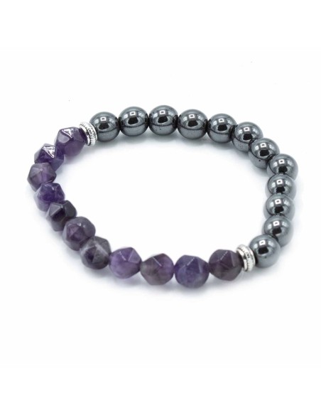 Bracelet magnétique en améthyste – Équilibre