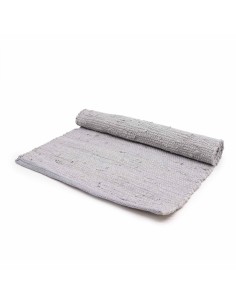 Tapis indien artisanal en coton – Gris apaisant