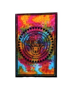 Jeté de lit & tenture Hamsa en coton – Protection zen