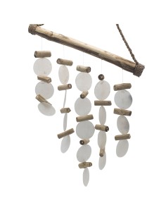 Carillon en bois flotté & perle – Harmonie naturelle