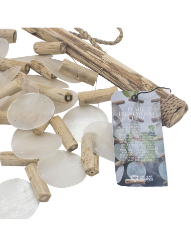 Carillon en bois flotté & perle – Harmonie naturelle