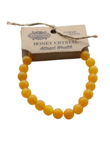 Bracelet énergétique en cristal de miel – Vitalité
