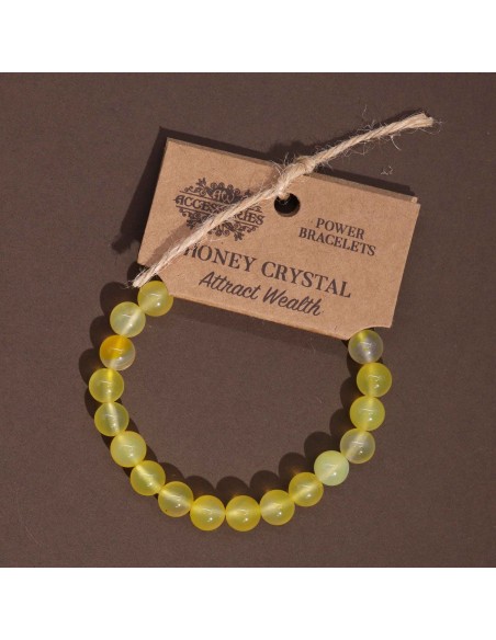 Bracelet énergétique en cristal de miel – Vitalité