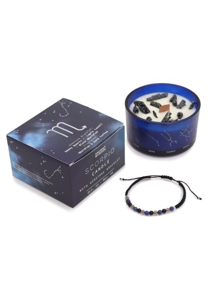 Bougie zodiac en cristal & bracelet – Scorpion