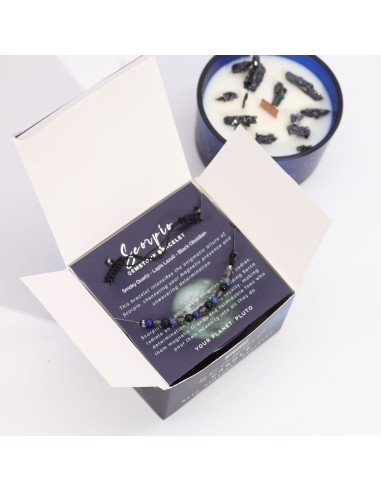 Bougie zodiac en cristal & bracelet – Scorpion