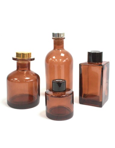 Flacon diffuseur carré – Verre ambré 100ml