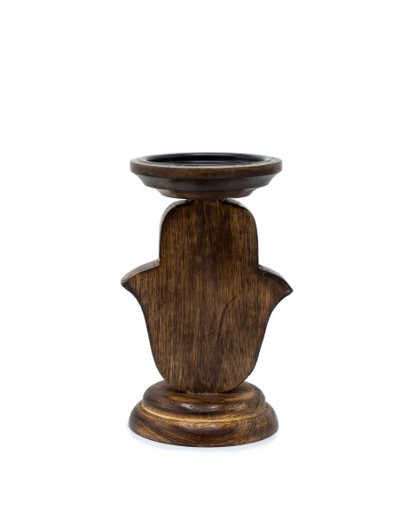 Chandelier en bois de manguier – Hamsa (petit format)