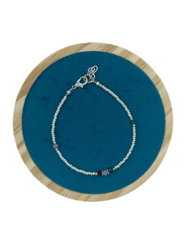 Bracelet népalais perles fines – Pureté zen