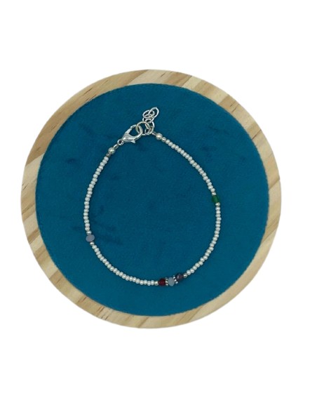 Bracelet népalais perles fines – Pureté zen