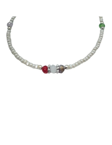 Bracelet népalais perles fines – Pureté zen