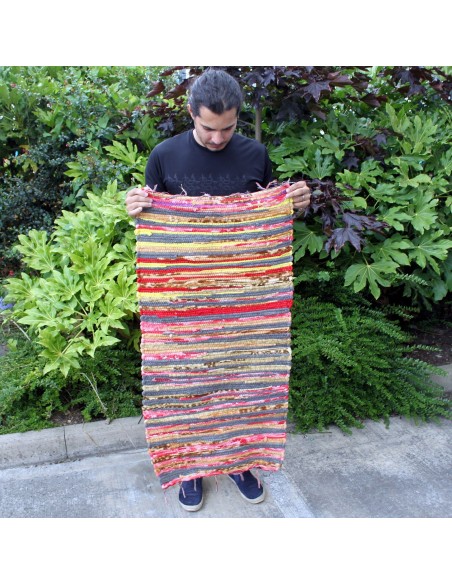 Petit tapis chiffon artisanal – Esprit zen