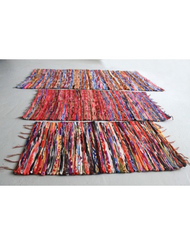 Petit tapis chiffon artisanal – Esprit zen