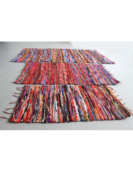 Petit tapis chiffon artisanal – Esprit zen
