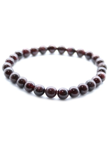 Bracelet énergétique en grenat de sang – Force vitale