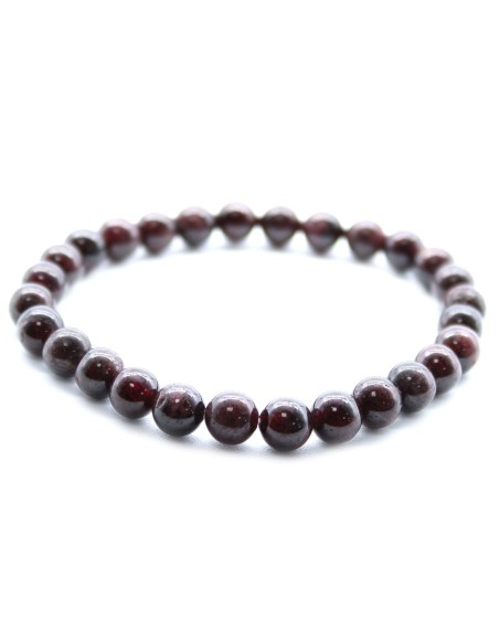 Bracelet énergétique en grenat de sang – Force vitale