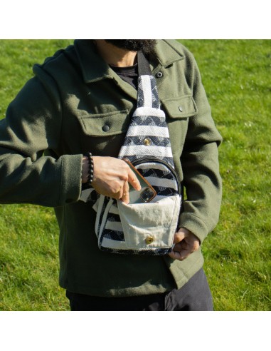 Sac bandoulière jacquard naturel – Atlas Nomad
