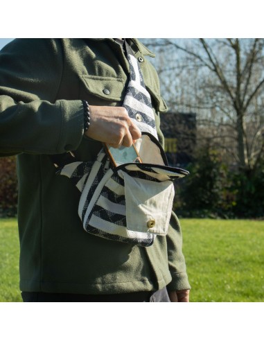 Sac bandoulière jacquard naturel – Atlas Nomad