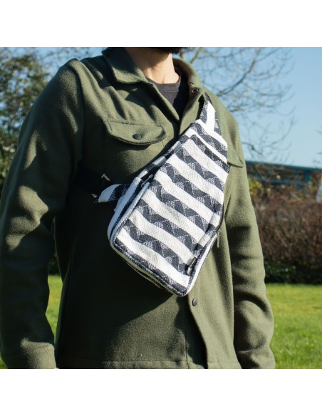 Sac bandoulière jacquard naturel – Atlas Nomad
