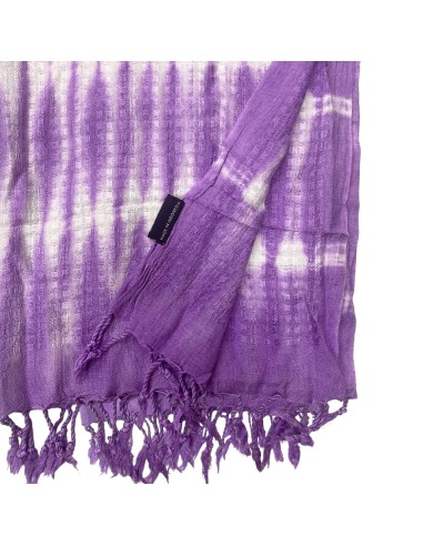Étole/écharpe Boho Java Art – Rayures lavande