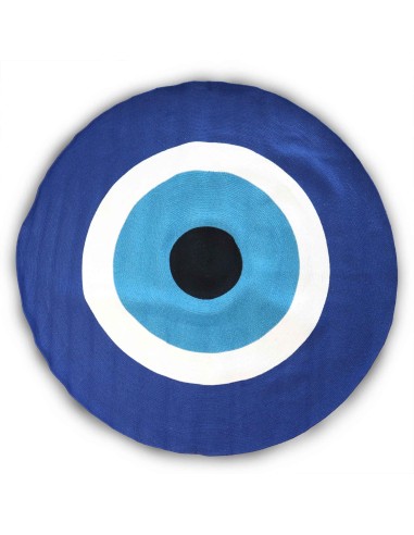 Tapis rond œil protecteur en coton tressé