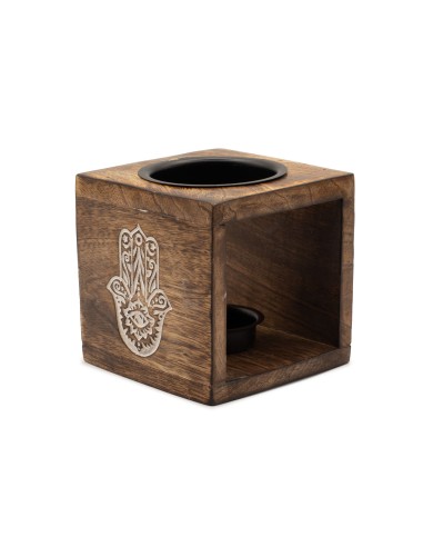 Brûle-parfum en bois de manguier – Hamsa