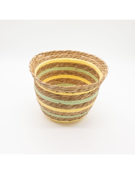 Paniers décoratifs herbe marine & paille – Jeu bohème zen