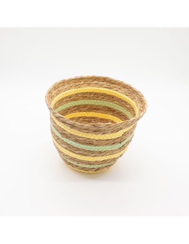 Paniers décoratifs herbe marine & paille – Jeu bohème zen
