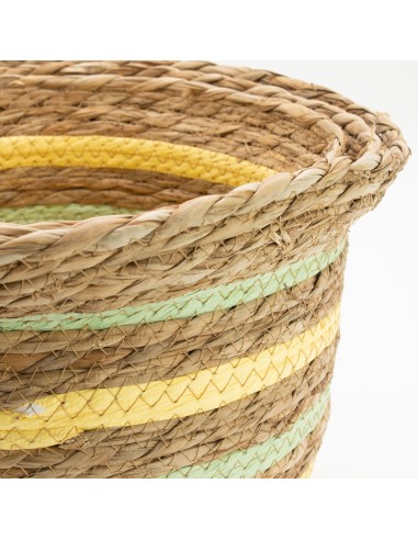 Paniers décoratifs herbe marine & paille – Jeu bohème zen