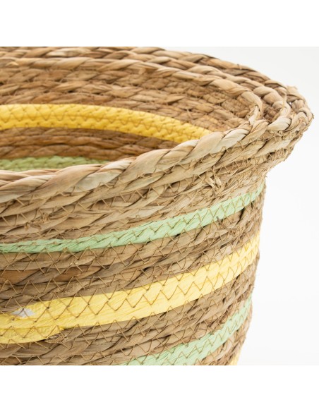 Paniers décoratifs herbe marine & paille – Jeu bohème zen
