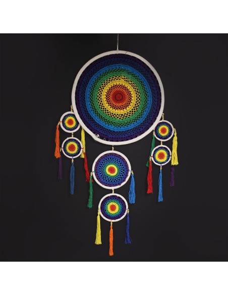 Attrape-rêves extra-grand multicolore – Énergie vibrante