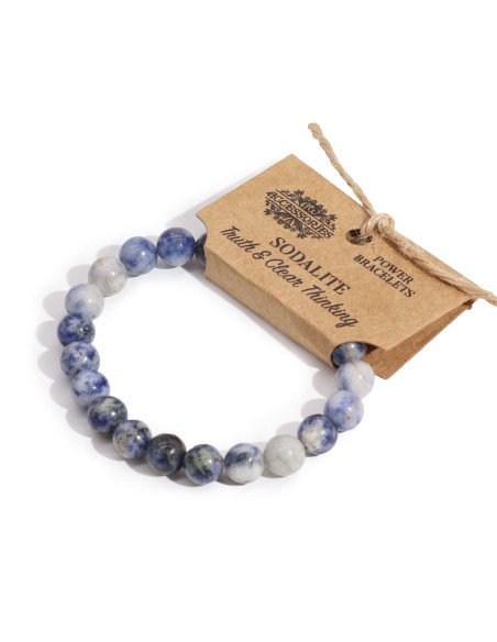 Bracelet énergétique en sodalite – Communication apaisée
