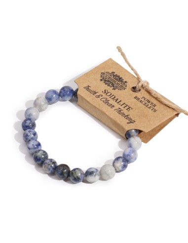 Bracelet énergétique en sodalite – Communication apaisée