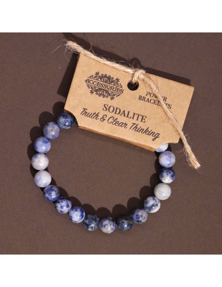 Bracelet énergétique en sodalite – Communication apaisée