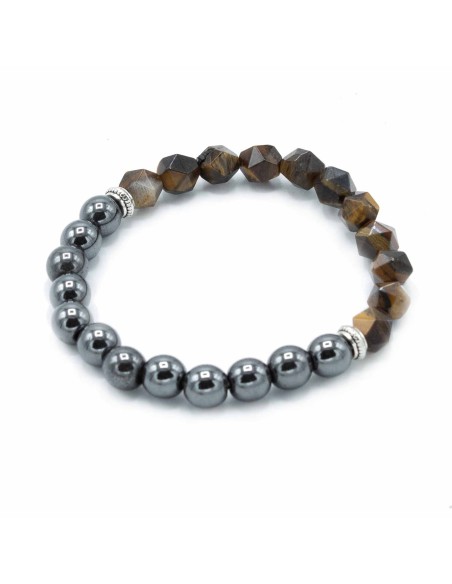 Bracelet magnétique en œil de tigre – Protection