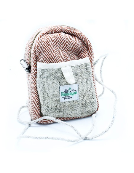 Pochette mobile en chanvre avec cordon – Couleur aléatoire